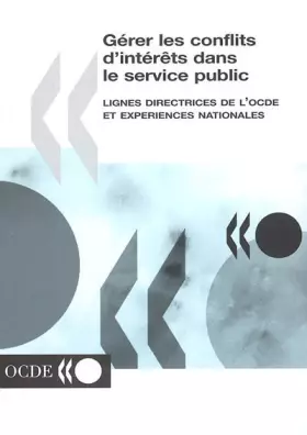 Couverture du produit · Gérer les conflits d'intérêts dans le service public