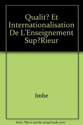 Couverture du produit · Qualit Et Internationalisation De L'enseignement Suprieur