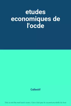 Couverture du produit · etudes economiques de l'ocde