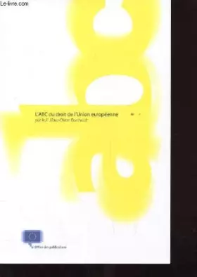 Couverture du produit · L'abc du droit de l'union europeenne