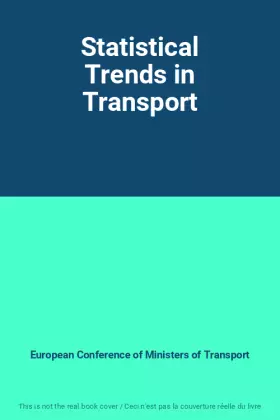 Couverture du produit · Statistical Trends in Transport