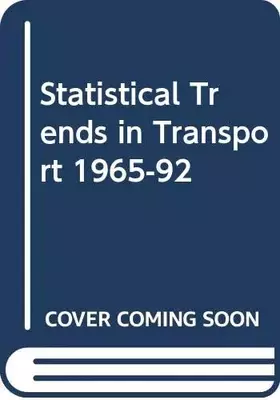 Couverture du produit · Statistical Trends in Transport
