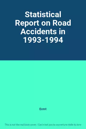 Couverture du produit · Statistical Report on Road Accidents in 1993-1994