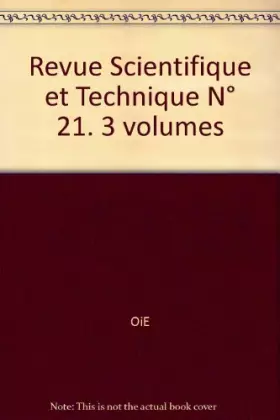 Couverture du produit · Revue scientifique et technique, N° 21 (3) :