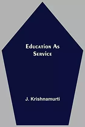 Couverture du produit · Education As Service