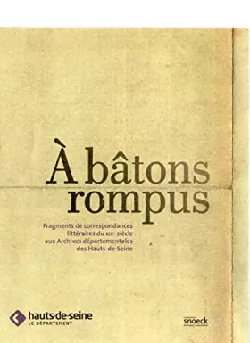 Couverture du produit · A batons rompus