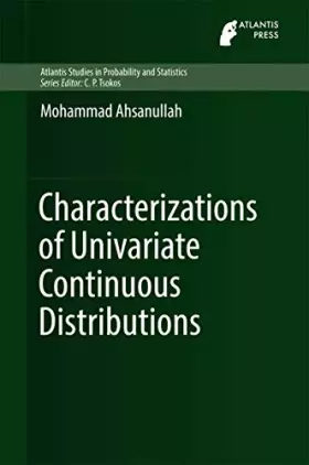 Couverture du produit · Characterizations of Univariate Continuous Distributions: 7