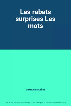 Couverture du produit · Les rabats surprises Les mots