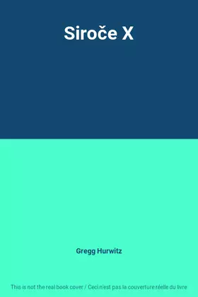 Couverture du produit · Siroče X