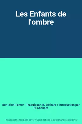 Couverture du produit · Les Enfants de l'ombre