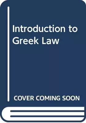 Couverture du produit · Introduction to Greek Law