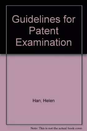 Couverture du produit · Guidelines for Patent Examination
