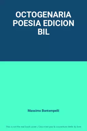 Couverture du produit · OCTOGENARIA POESIA EDICION BIL