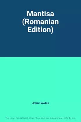 Couverture du produit · Mantisa (Romanian Edition)