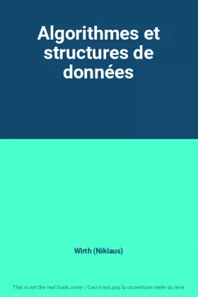 Couverture du produit · Algorithmes et structures de données
