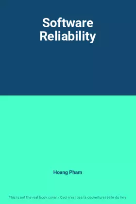 Couverture du produit · Software Reliability