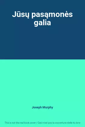 Couverture du produit · Jūsų pasąmonės galia