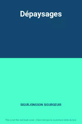 Couverture du produit · Dépaysages