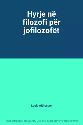 Couverture du produit · Hyrje në filozofi për jofilozofët