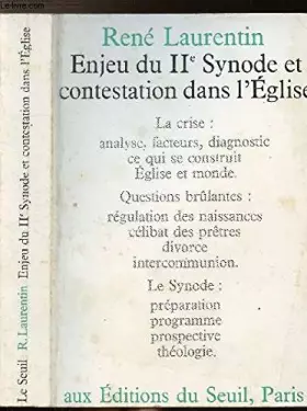 Couverture du produit · ENJEU DU IIE SYNODE ET CONTESTATION DANS L'EGLISE