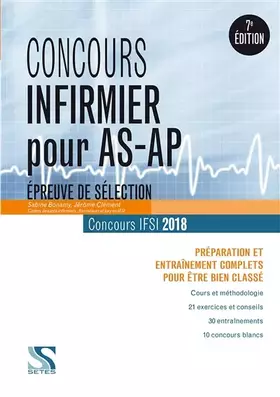 Couverture du produit · Concours infirmier pour AS-AP 2018 : Préparation et entraînement complets