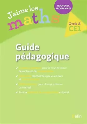 Couverture du produit · J'aime les Maths CE1 - Guide pédagogique 2017
