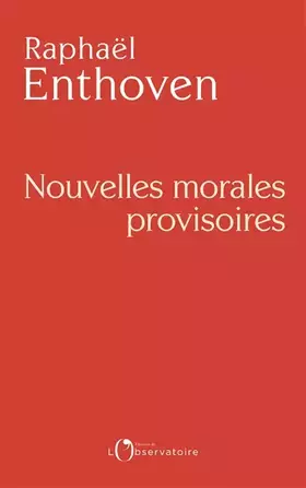 Couverture du produit · Nouvelles morales provisoires