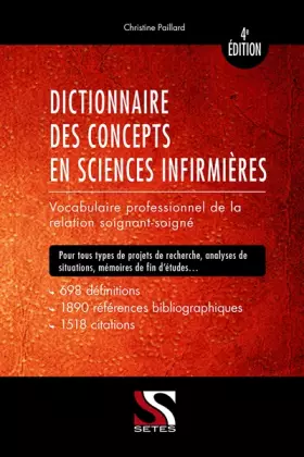 Couverture du produit · Dictionnaire des Concepts en Sciences Infimieres - 4e édition