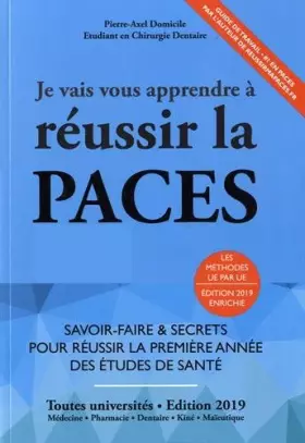 Couverture du produit · Je vais vous apprendre à réussir la PACES