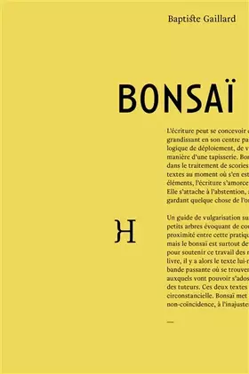 Couverture du produit · Bonzaï