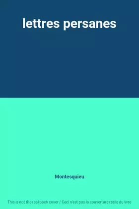 Couverture du produit · lettres persanes