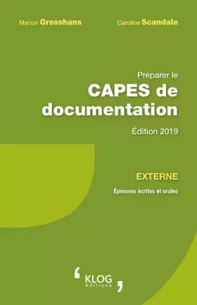 Couverture du produit · Préparer le CAPES de documentation externe: Epreuves écrites et orales