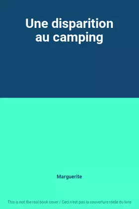 Couverture du produit · Une disparition au camping