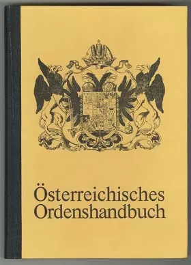 Couverture du produit · Österreichisches Ordenshandbuch.