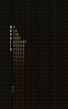Couverture du produit · A la fin tout devient poésie