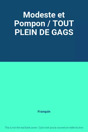 Couverture du produit · Modeste et Pompon / TOUT PLEIN DE GAGS