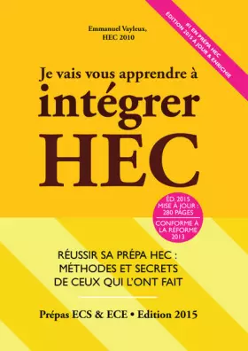 Couverture du produit · Je vais vous apprendre à intégrer HEC