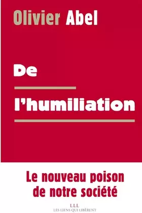 Couverture du produit · De l'humiliation