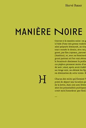 Couverture du produit · Manière noire