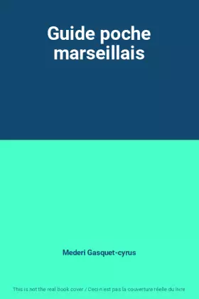 Couverture du produit · Guide poche marseillais