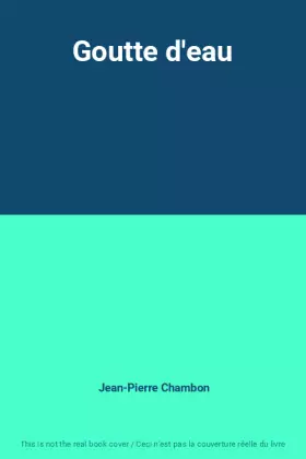 Couverture du produit · Goutte d'eau