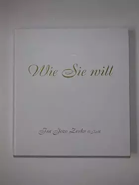 Couverture du produit · Wie Sie will