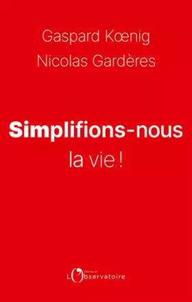 Couverture du produit · Simplifions-nous la vie !