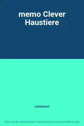 Couverture du produit · memo Clever Haustiere