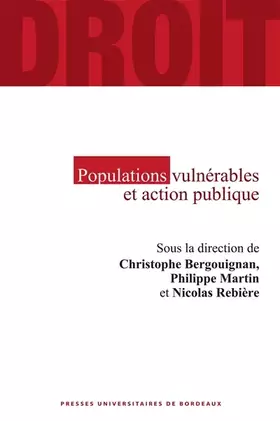 Couverture du produit · Populations vulnérables et action publique