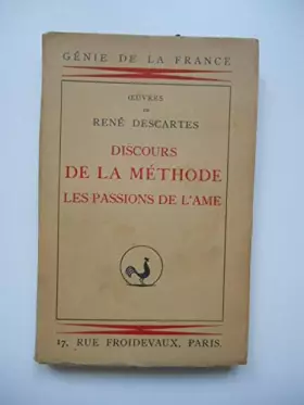 Couverture du produit · Discours de la méthode Les passions de l'âme / René Descartes / Réf67263