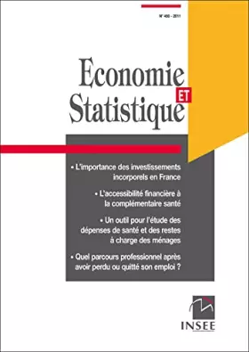 Couverture du produit · Économie et statistique N°450