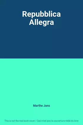 Couverture du produit · Repubblica Allegra