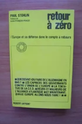 Couverture du produit · RETOUR A ZERO l'Europe et sa défense dans le compte à rebours