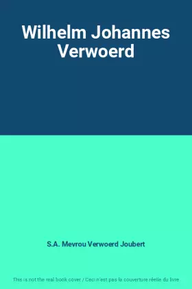 Couverture du produit · Wilhelm Johannes Verwoerd